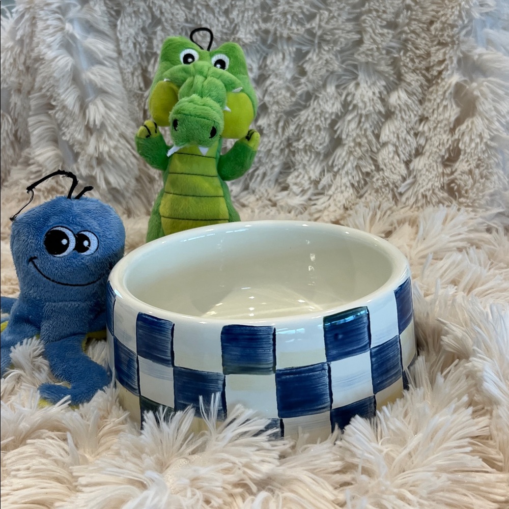 🎉Host Pick 2x🎉MacKenzie-Childs Large Royal Check Pet Dish
